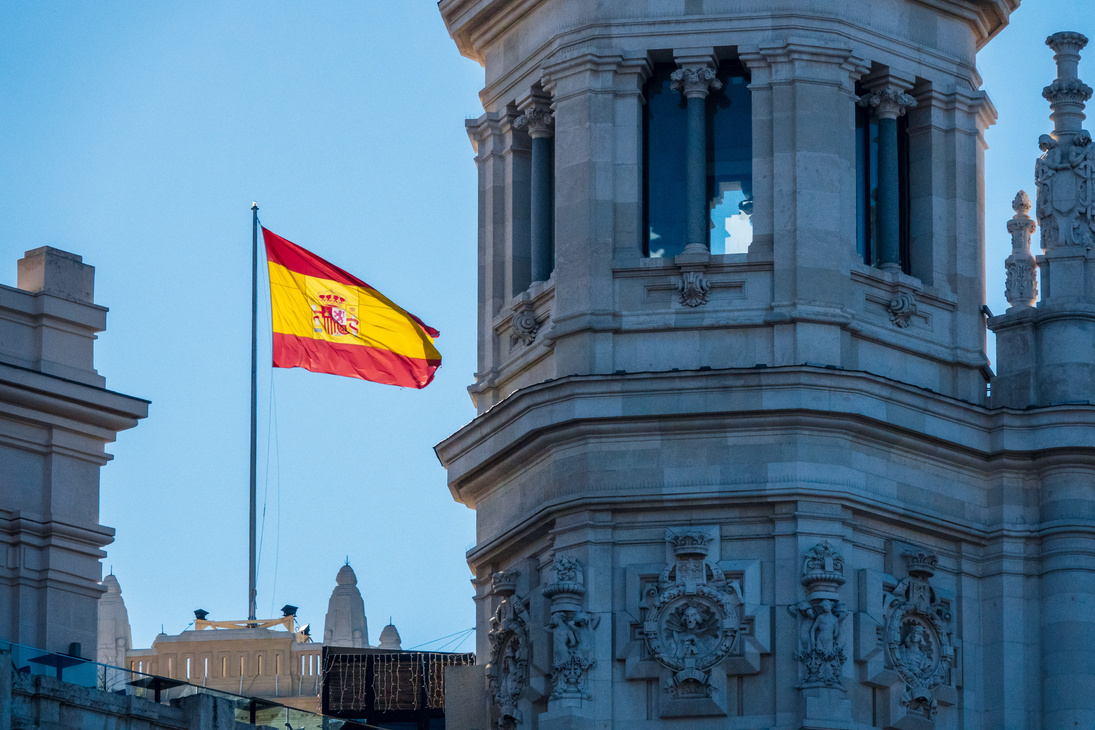 Spanish flag in Madrid